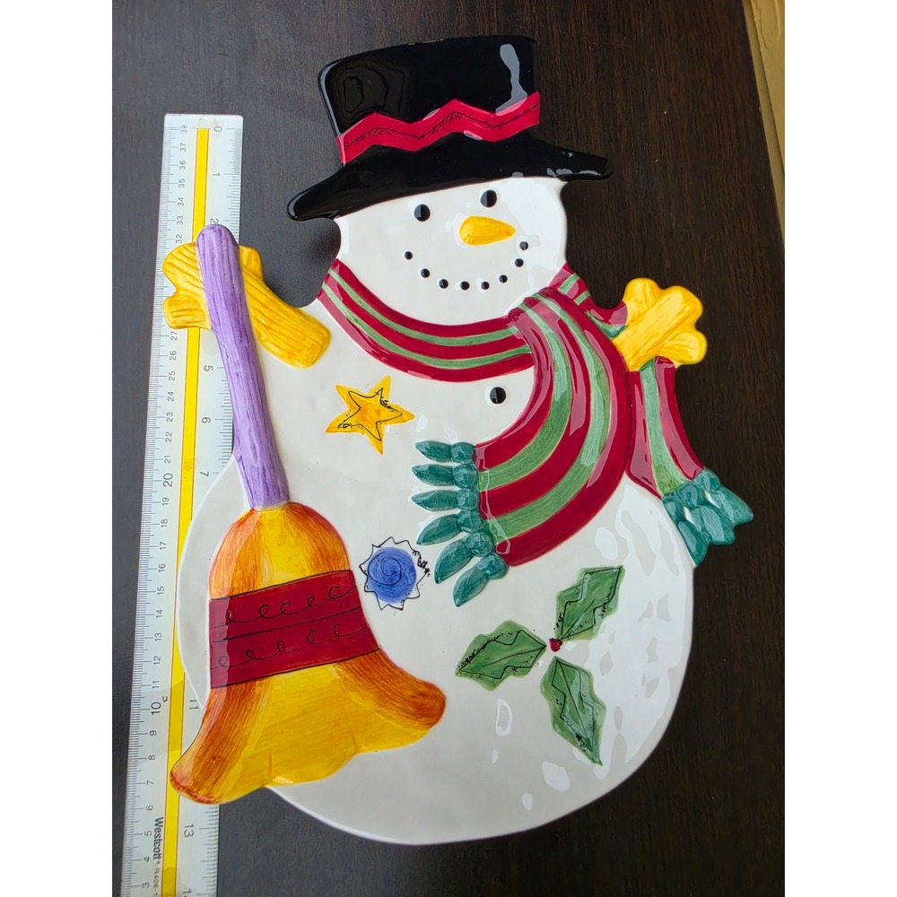 Sango The Sweet Shoppe Christmas Snowman Cookie Tray Sue Zipkin 12.5in Platter - Picture 6 of 8